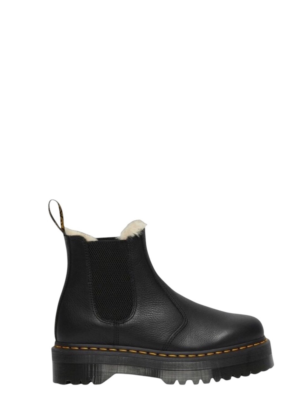 Dr. Martens 2976 AirWair Faux Fur Lined Pull-On Air-Cushioned Sole Ankle Boots